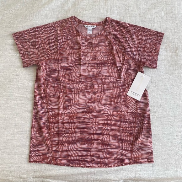 Athleta Tops - Athleta Ultimate Train Printed Tee Activated Mauve NWT BRAND NEW XS SuperSonic